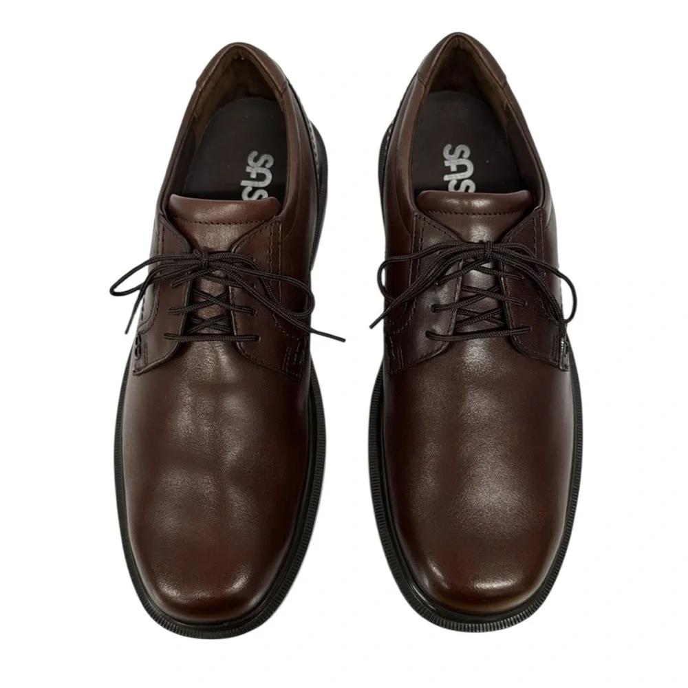 New SAS Ambassador Brown Leather Comfort Oxford Lace Up Men's Dress Shoes 10 N